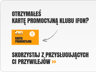 Otrzymałeś kartę klubu iFON? Zapraszamy do wypełnienia formularza, i skorzystania z promocji